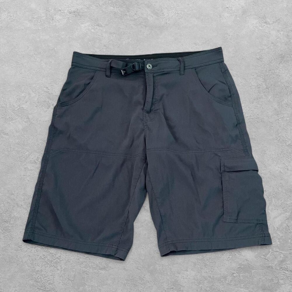 Prana Stretch Zion II Shorts Mens 34x12 Charcoal Gorpcore Hiking Trail